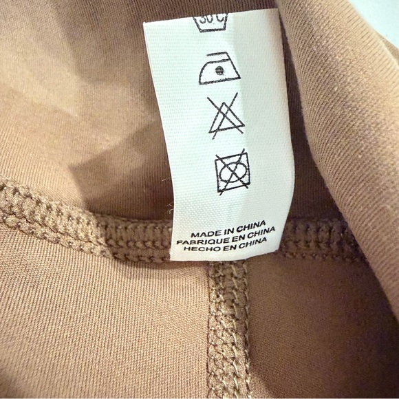 brown bodycon wrap skirt dress with shorts skort 23544 - Picture 8 of 9